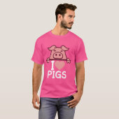 I Liebe Niedliche Schweine Herz Pigment Schweinebl T-Shirt (Vorne ganz)