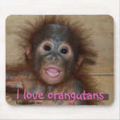 I Liebe-niedlichster Tier-Orang-Utan Mousepad (Vorne)