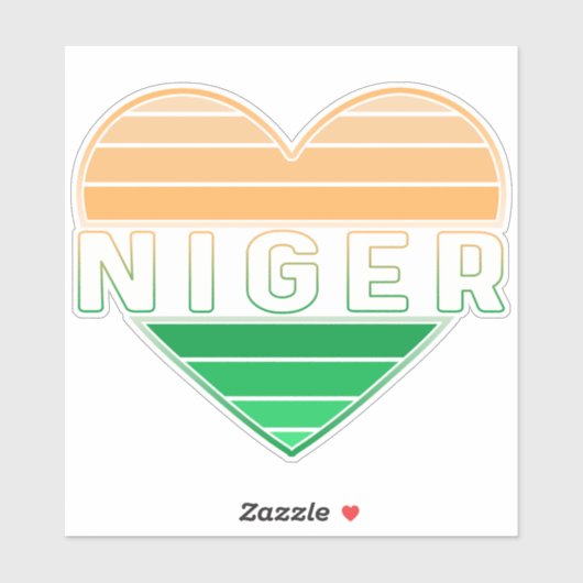 I Liebe Niger, Nigerien Aufkleber (Blatt)