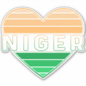 I Liebe Niger, Nigerien Aufkleber (Vorderseite)