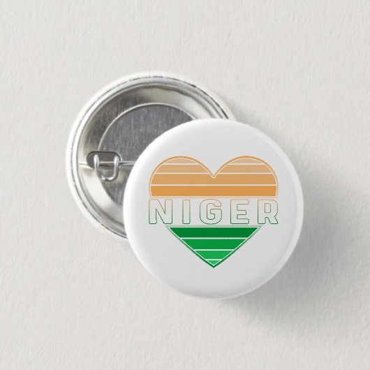 I Liebe Niger, Nigerien Button (Vorne & Hinten)