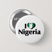 I Liebe Nigeria Flag Button (Vorne & Hinten)