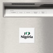 I Liebe Nigeria Flag Magnet (In Situ (Geschirrspüler))