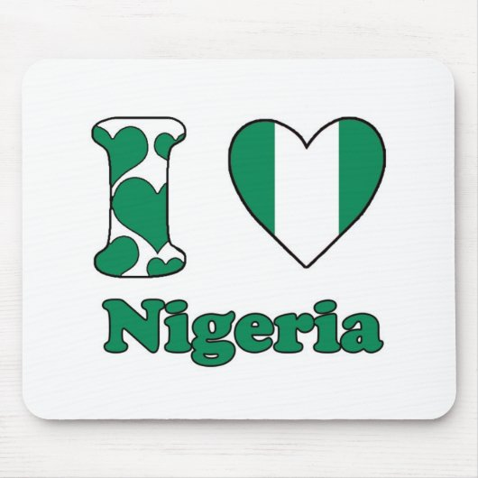 I Liebe Nigeria Mousepad (Vorne)
