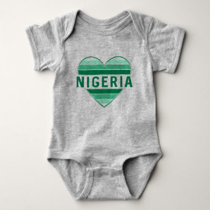 I Liebe Nigeria, nigerianisches Herz Baby Strampler