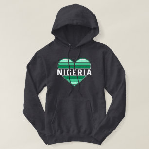 I Liebe Nigeria, nigerianisches Herz Hoodie
