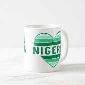 I Liebe Nigeria, nigerianisches Herz Kaffeetasse (VorderseiteRechts)