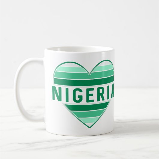 I Liebe Nigeria, nigerianisches Herz Kaffeetasse (Links)