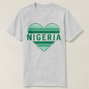 I Liebe Nigeria, nigerianisches Herz T-Shirt
