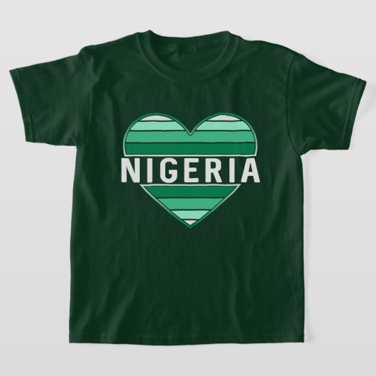 I Liebe Nigeria, nigerianisches Herz T-Shirt (Ablage )
