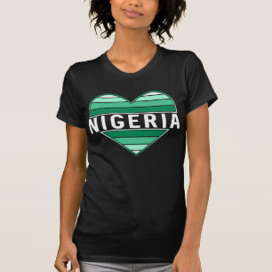I Liebe Nigeria, nigerianisches Herz T-Shirt