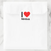 i Liebe nimbus Runder Aufkleber (Tasche)
