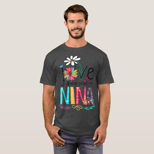 I Liebe Nina Grandma Mimi Nana Gigi T-Shirt (Vorne ganz)