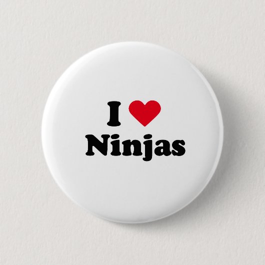 I Liebe Ninjas Button (Vorderseite)