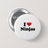 I Liebe Ninjas Button (Vorne & Hinten)