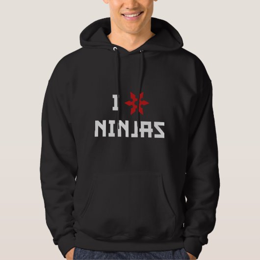 I Liebe Ninjas Hoodie (Vorderseite)