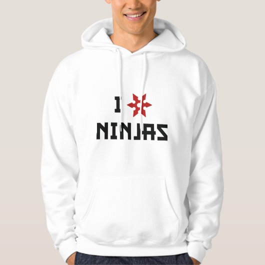 I Liebe Ninjas Hoodie (Vorderseite)
