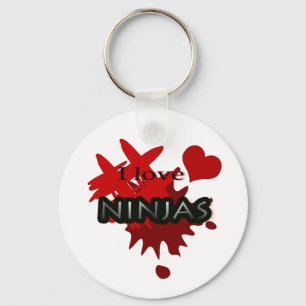 I Liebe Ninjas Schlüsselanhänger