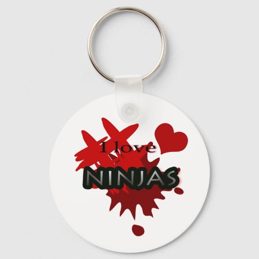 I Liebe Ninjas Schlüsselanhänger (Vorderseite)
