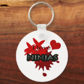 I Liebe Ninjas Schlüsselanhänger (Vorderseite)