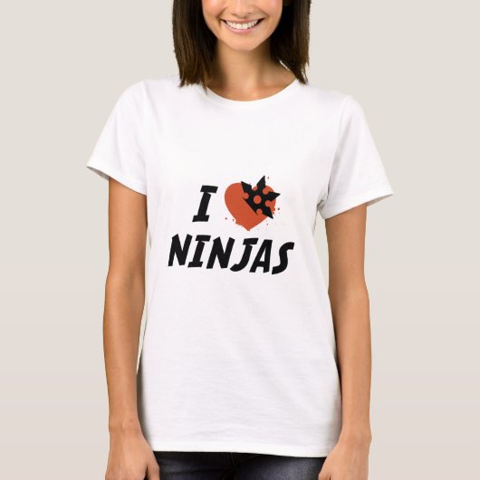 I Liebe Ninjas T-Shirt (Vorderseite)