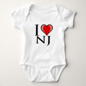 I Liebe NJ - New-Jersey Baby Strampler (Vorderseite)