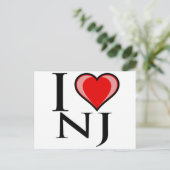 I Liebe NJ - New Jersey Postkarte (Stehend Vorderseite)