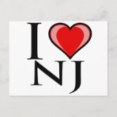 I Liebe NJ - New Jersey Postkarte (Vorderseite)