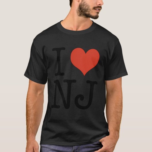 I Liebe Nj New Jersey USA T-Shirt (Vorderseite)