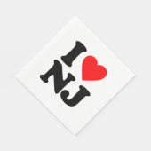 I LIEBE NJ SERVIETTE (Ecke)