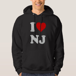 I Liebe NJ Souvenir I Heart New Jersey Hoodie