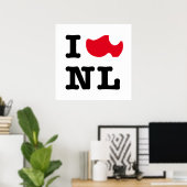 I Liebe NL, I Liebe Holland Poster (Heimbüro)