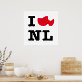 I Liebe NL, I Liebe Holland Poster (Küche)