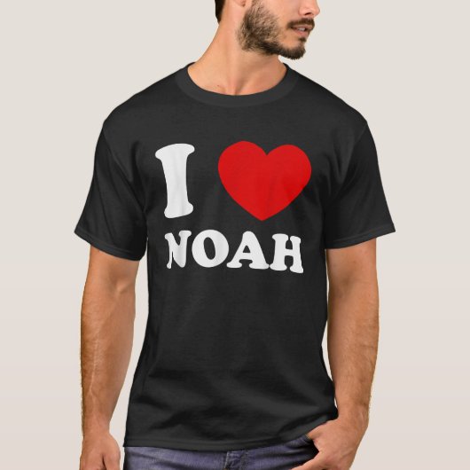 I Liebe Noah I Heart Noah Funny Noah T-Shirt (Vorderseite)
