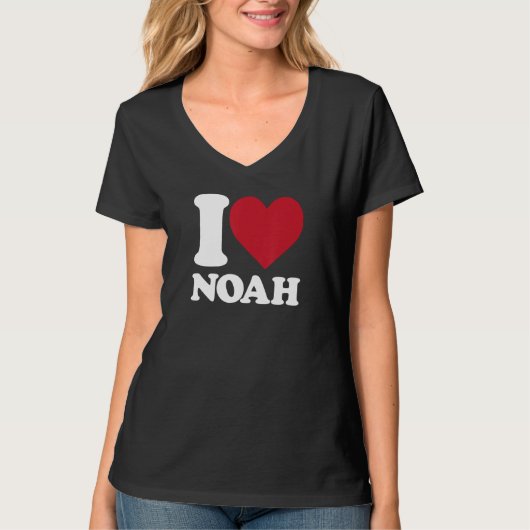 I Liebe Noah - Ich bin Noah am Herzen T-Shirt (Vorderseite)