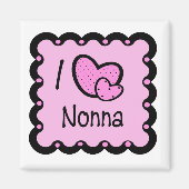 I Liebe Nonna Niedlich T - Shirt Magnet (Vorne)