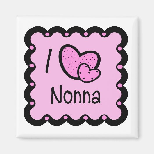 I Liebe Nonna Niedlich T - Shirt Magnet (Vorne)
