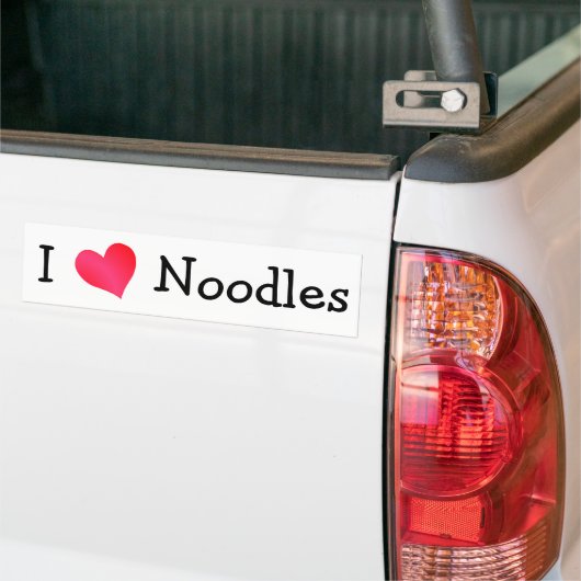 I Liebe Noodles Autoaufkleber (Auf Lkw)