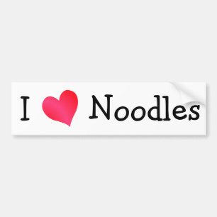 I Liebe Noodles Autoaufkleber