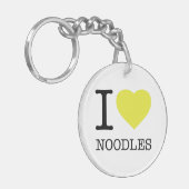 I LIEBE NOODLES SCHLÜSSELANHÄNGER (Vorderseite links)