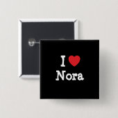 I Liebe Nora Herzlicher T - Shirt Button (Vorne & Hinten)