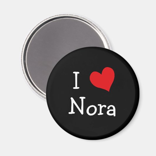 I Liebe Nora Magnet (Vorderseite/Rückseite)