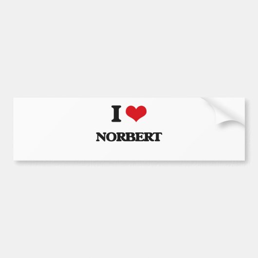 I Liebe Norbert Autoaufkleber (Vorne)