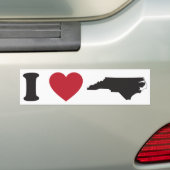 I Liebe Nord-Carolina Autoaufkleber (Auf Auto)