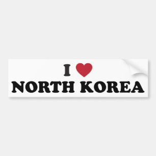 I Liebe Nordkorea Autoaufkleber