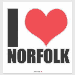 I Liebe Norfolk Aufkleber