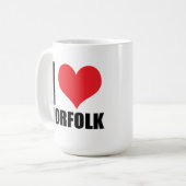 I Liebe Norfolk Kaffeetasse (Vorderseite Links)