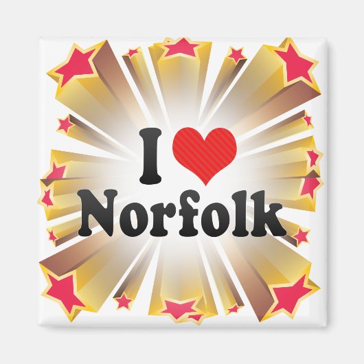 I Liebe Norfolk Magnet (Vorne)