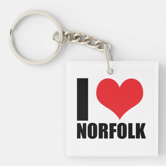 I Liebe Norfolk Schlüsselanhänger (Vorderseite)
