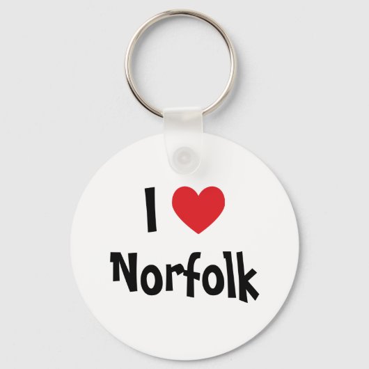 I Liebe Norfolk Schlüsselanhänger (Vorderseite)